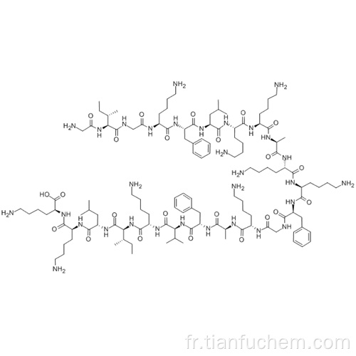 L-Lysinamide, glycyl-L-isoleucylglycyl-L-lysyl-L-phénylalanyl-L-leucyl-L-lysyl-L-lysyl-L-lysyl-L-lysyl-L-lysyl-L-lysyl L-alanyl-L-phénylalanyl-L-valyl-L-lysyl-L-isoleucyl-L-leucyl-L-lysyl- CAS 147664-63-9